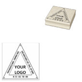カスタム住所ロゴ名スタンプ – 三角形デザイン ラバースタンプ (押印)
