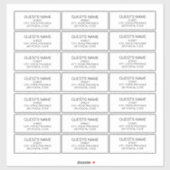 カスタム住所 シール黒白 シール (シート)