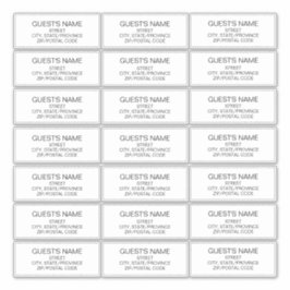 カスタム住所 シール黒白 シール