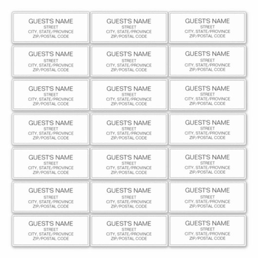 カスタム住所 シール黒白 シール (正面)