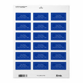 カスタム住所 シール – ダークネイビーブルー (フルシート)