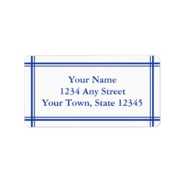 カスタム住所 シール – ダークネイビーブルー