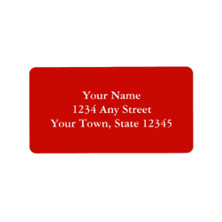 カスタム住所 シール – 明るい赤