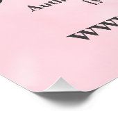 カスタム作家ピンクブック署名ブックカバー ポスター (コーナー)