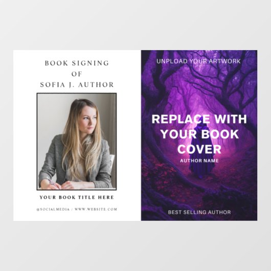 カスタム作家表紙とプロモーション署名 ウィンドウサイン (シート)