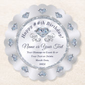 カスタム使い捨てコースター、誕生日、記念日 ペーパーコースター (正面)