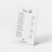 カスタム価格リストまたはサービス価格の白モダン色 台座サイン (正面)