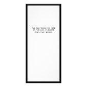 カスタム価格リストサービスの白黒ロゴ ラックカード (裏面)