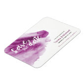 カスタム保存日の水の色スプラッシュパープル マグネット (左側)