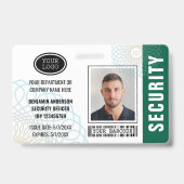カスタム保安責任者IDフォトグリーン バッジ (正面)