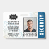 カスタム保安責任者IDフォトブルー バッジ (正面)