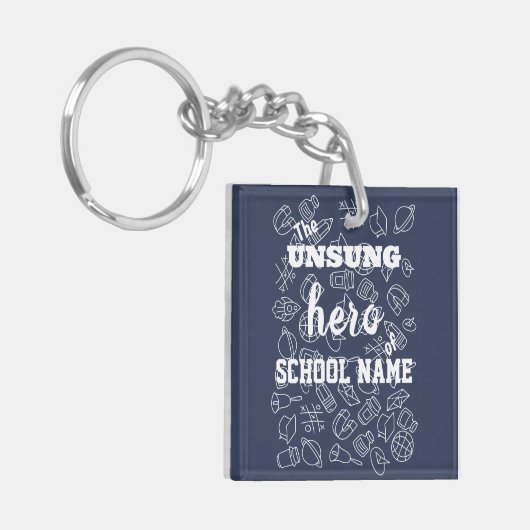 カスタム保管者/スタッフの感謝キーリング キーホルダー (正面左)