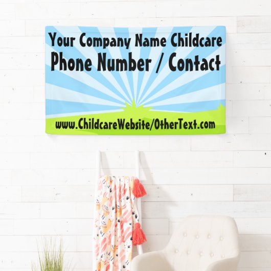 カスタム保育業標識旗 横断幕 (インサイチュ)