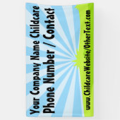 カスタム保育業標識旗 横断幕 (縦)