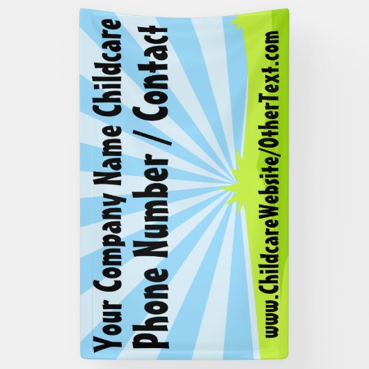 カスタム保育業標識旗 横断幕 (縦)