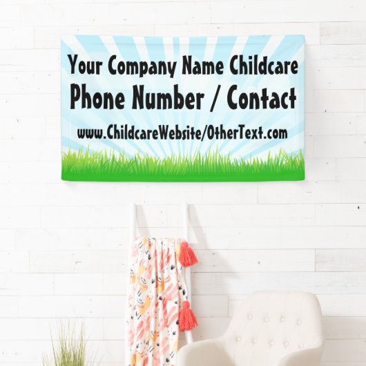 カスタム保育業標識旗 横断幕 (インサイチュ)