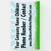 カスタム保育業標識旗 横断幕 (縦)