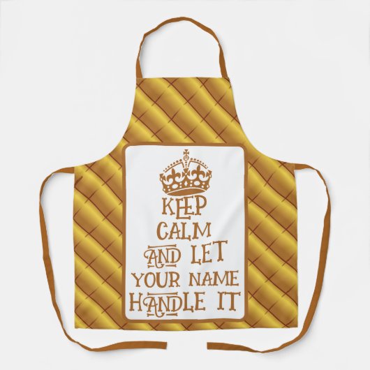 カスタム保bbqを名前で処理おもしろいする エプロン (正面)