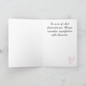 カスタム保Calmかわいらし Pink Greeting Card カード (内部)