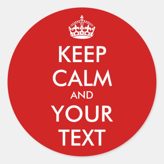 カスタム保Calmスタンプ |カスタマイズ可能なテンプレート ラウンドシール (正面)