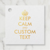 カスタム保Calmミーム金ゴールドフォイルメッセージカード フェイバータグ (正面)