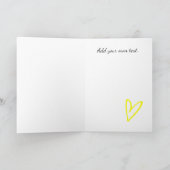 カスタム保Calm Bright Sunny Yellow Greeting Card カード (内部)