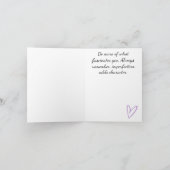 カスタム保Calm Lavender Purple Greeting Card カード (内部)