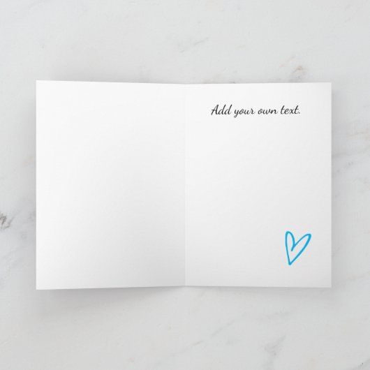 カスタム保Calm Sky Blue Greeting Card カード (内部)