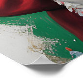 カスタム信じサンタアートクリスマスホリデーサンタ ポスター (角)