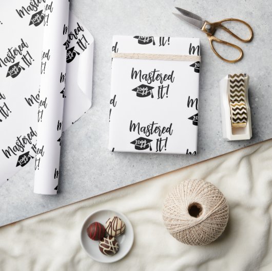 カスタム修士号の修得 ラッピングペーパー (クラフト)