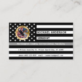 カスタム修正担当役員の薄い灰色の線のフラグ 名刺 (正面)