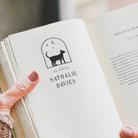 カスタム元司書 | 魔法ムーンスターズ&キャットブック ラバースタンプ