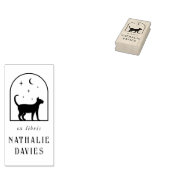 カスタム元司書 | 魔法ムーンスターズ&キャットブック ラバースタンプ (押印)