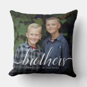 カスタム兄弟姉妹兄弟フォト手書き クッション (正面)