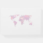 カスタム先の水の色ワールドマ結婚ップ ゲストブック (裏面)