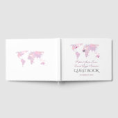 カスタム先の水の色ワールドマ結婚ップ ゲストブック (全面)