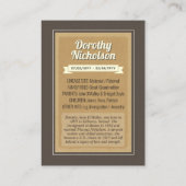 カスタム先物取引カード、ファミリー伝統カード コーリングカード (裏面)