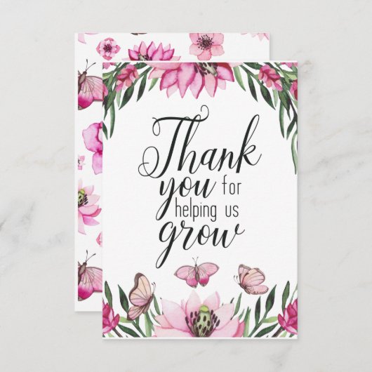 カスタム先生お世話にな救済りました サンキューカード (正面/裏面)