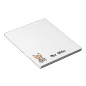 カスタム先生かわいいフローラ鉛筆 ノートパッド (アングル)