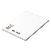 カスタム先生かわいいフローラ鉛筆 ノートパッド (回転)