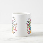 カスタム先生の名前フラワーマグ "Teach Love Grow" コーヒーマグカップ (中央)