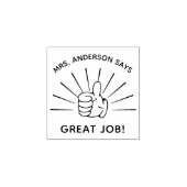 カスタム先生の新学期 ラバースタンプ (インプリント)