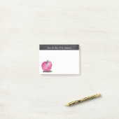 カスタム先生の机から水の色のアップル ポストイット (デスク上)