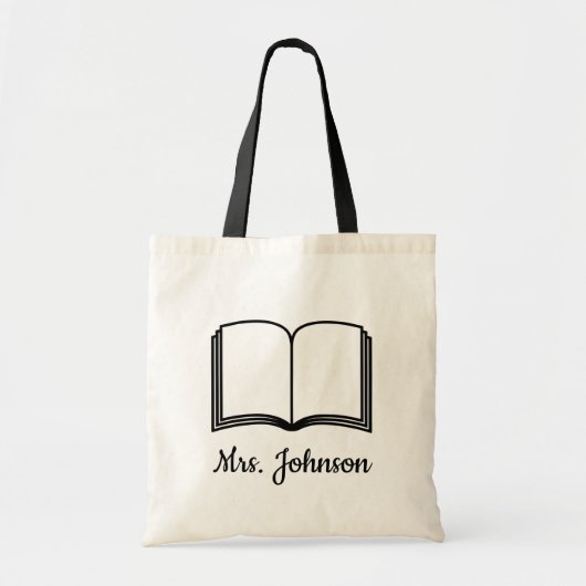 カスタム先生の電話帳文字パーソナライズされた トートバッグ (正面)