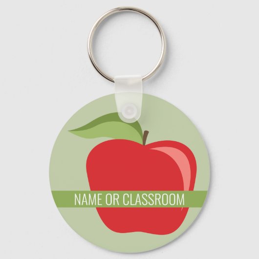 カスタム先生アップルとAppleモダンの キーホルダー (正面)