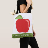 カスタム先生アップルとAppleモダンの トートバッグ (クローズアップ)