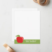 カスタム先生アップルとAppleモダンの ノートカード (正面/裏面インサイチュ)