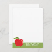 カスタム先生アップルとAppleモダンの ノートカード (正面/裏面)