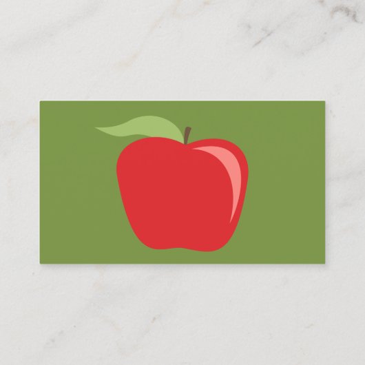 カスタム先生アップルとAppleモダンの 名刺 (裏面)