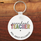 カスタム先生ギフトパーソナライズされた キーホルダー (正面)